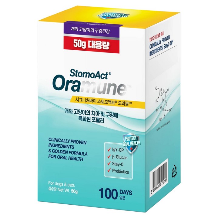 시그니처바이 반려동물 스토모액트 오라뮨 대용량 영양제