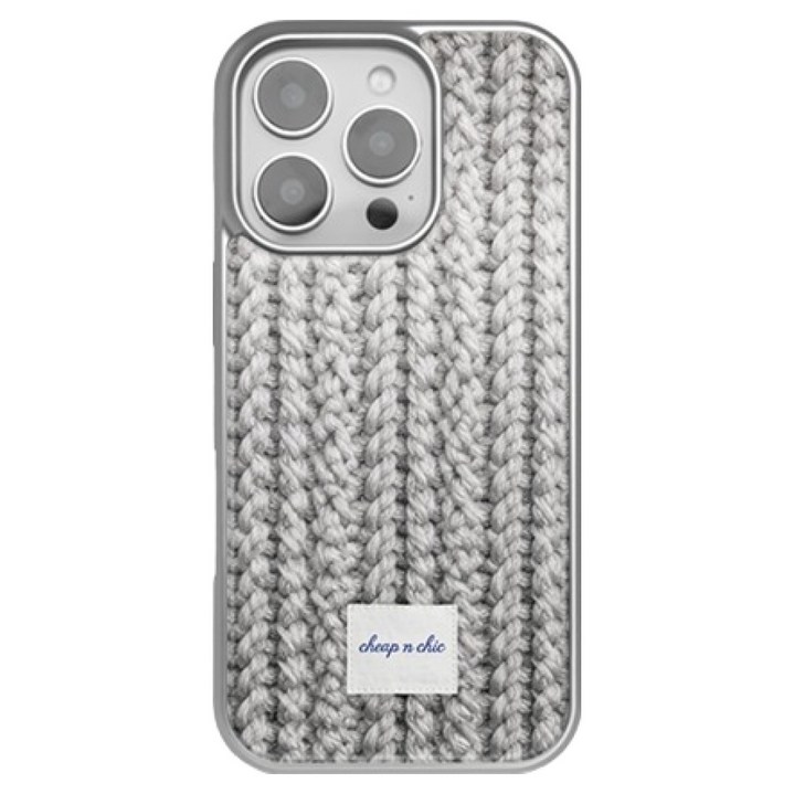 칩앤칙케이스 소프트 스웨터 실버 에폭시 범퍼 휴대폰 케이스