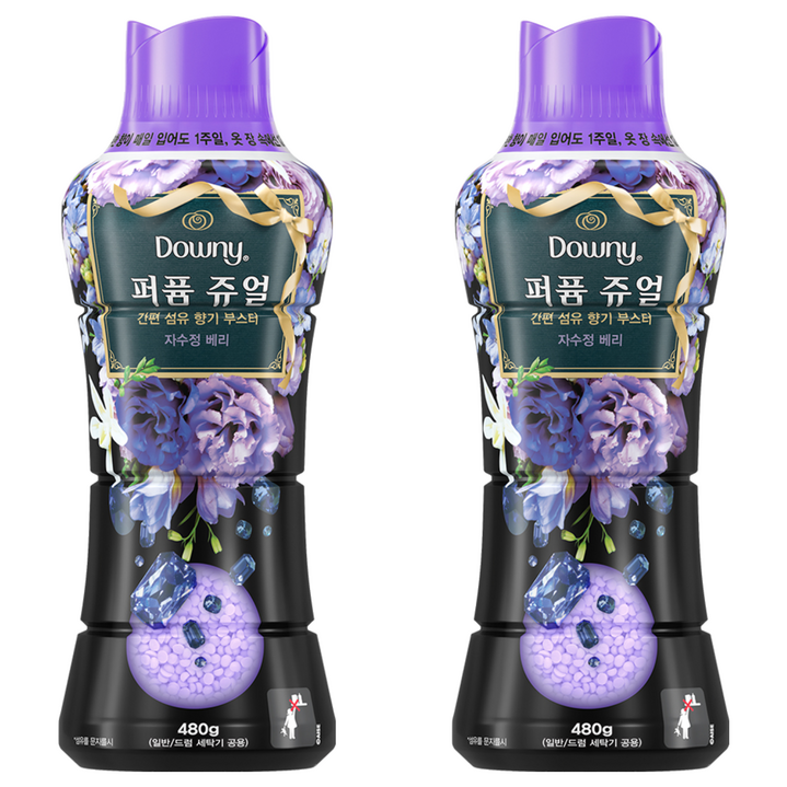 다우니 퍼퓸 쥬얼 자수정 베리 향기부스터, 480g, 2개