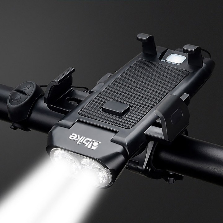 디바이크 디빅 D4 더블 전자벨 자전거 라이트 핸드폰 거치대 전조등