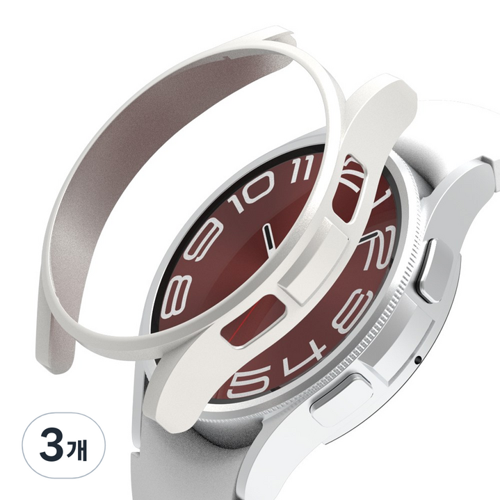 로랜텍 바디 프레임 하드커버 스마트워치 케이스, 화이트골드, 3개