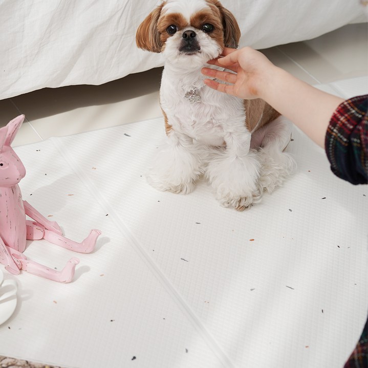 플리다스 강아지 투게더 논슬립 코지 매트, 멀티화이트, 1개