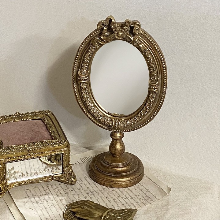 앤틱 골드 화장대 스탠딩거울 탁상거울
