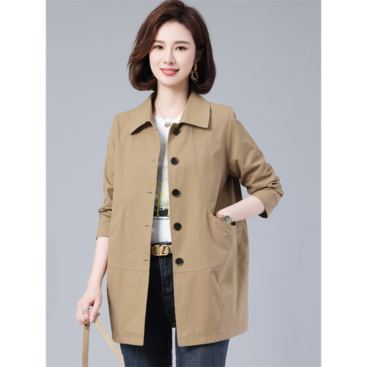 마감 세일 여성 심플 베이직 트렌치 자켓 하프 코트 점퍼 재킷 일상 기본핏 트렌치코트 상의