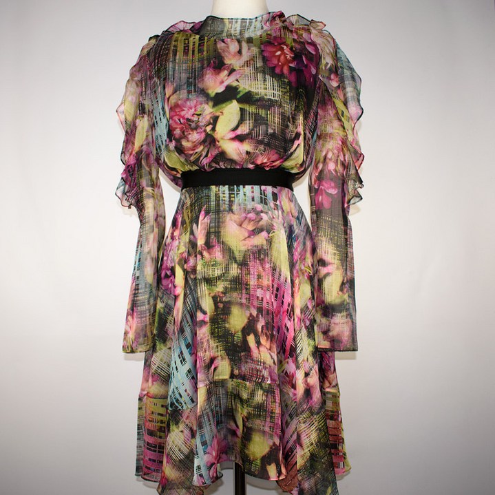 빈티지컴퍼니 1620.오브제 Obzee 꽃무늬패턴 프릴원피스정품여성