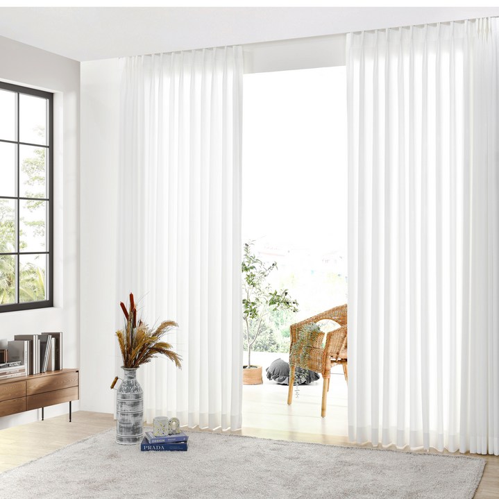 아로아 국내제작 방수 도톰차르르 2배나비주름 사생활보호 비침없는 쉬폰커튼