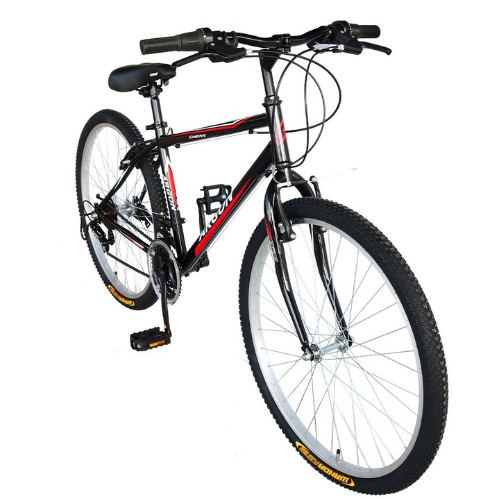 [지멘스 자전거][2025 신제품 입고] 지멘스 아르곤 로빈 일상용 자전거 21 단변속 출퇴근용 학생용 MTB자전거 26인치 24인치, 아르곤26인치 블랙/레드_미조립(공구포함) 발송, 1개, 170cm