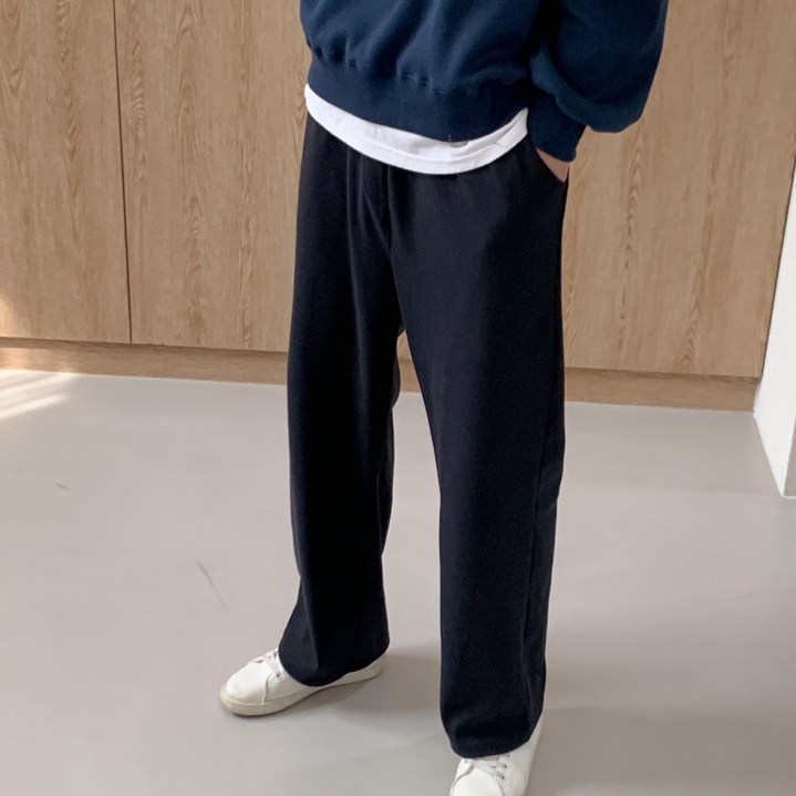 비오라 남자 트레이닝 바지 세미 와이드 밴딩 팬츠