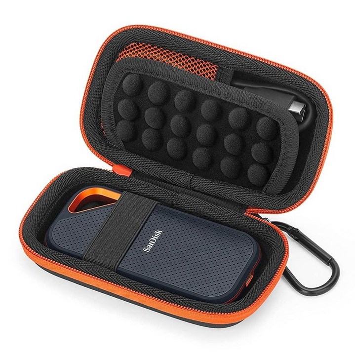 Yinke 샌디스크 익스트림 프로샌디스크 익스트림 휴대용 외장 SSD 500GB 1TB 2TB용 하드 케이스, 여행용 케이스 보호 커버 보관 가방