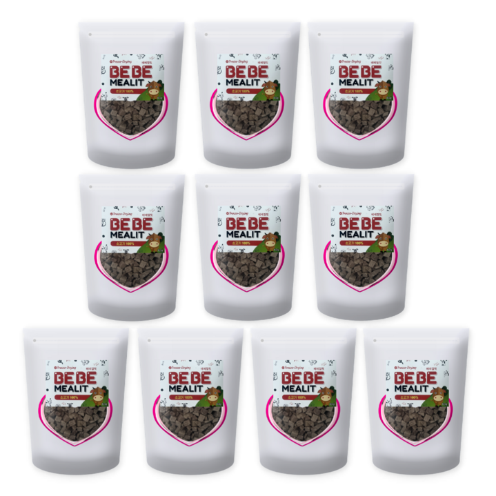 베베밀릿 동결건조 트릿 강아지고양이 공용 원재료100국내 HACCP 시설 생산, 10개, 60g, 소고기100