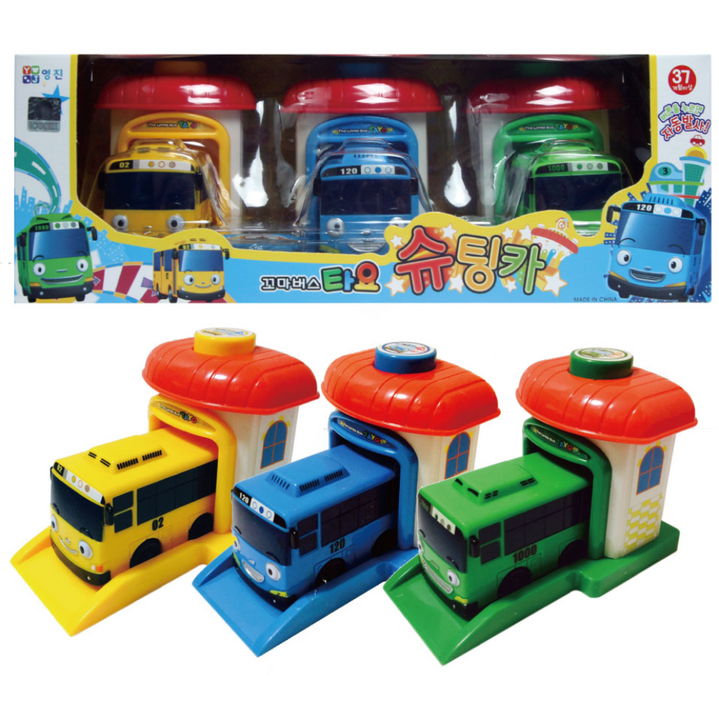 영진토이 타요 슈팅카 3p 세트 타요, 로기, 라니, 1개