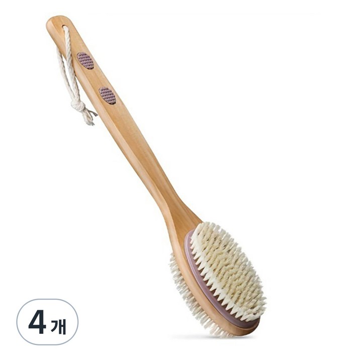 Noblee 등밀이 양면 샤워 바디브러쉬, 혼합색상, 4개, 1개입