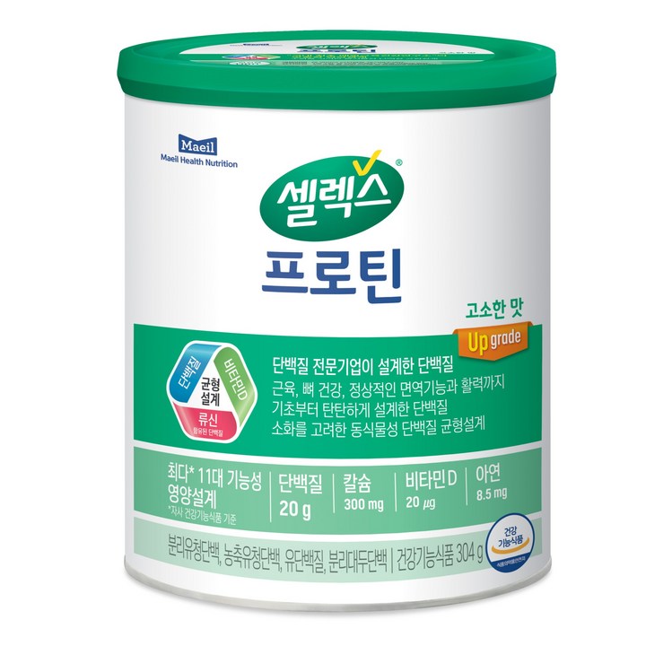 스포츠/레저 셀렉스 프로틴 고소한 맛, 304g, 1개