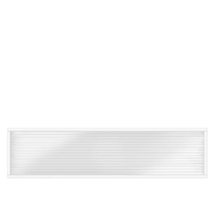 타공판닷컴 클리어 아일랜드 폴리카보네이트 파티션 가로 1200 x 120 x 300 mm, 화이트프레임  투명패널