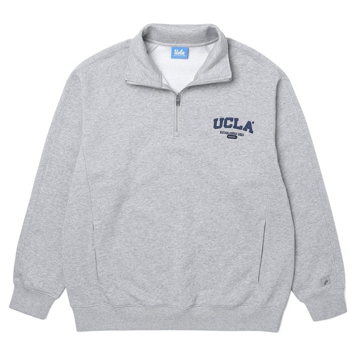UCLA 절개 디테일 긴팔 반집업 티셔츠 UA3LT91