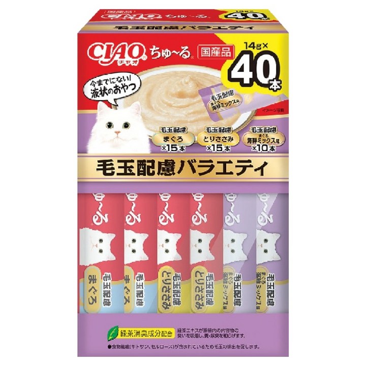 챠오츄르 고양이 이나바 헤어볼케어 버라이어티 SC-427 40p
