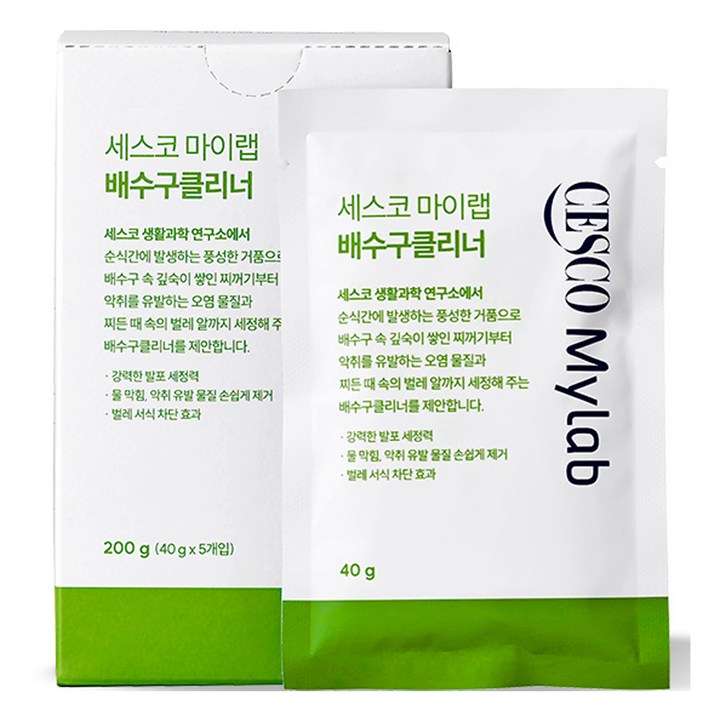 세스코마이랩 배수구 클리너 40g 5개입