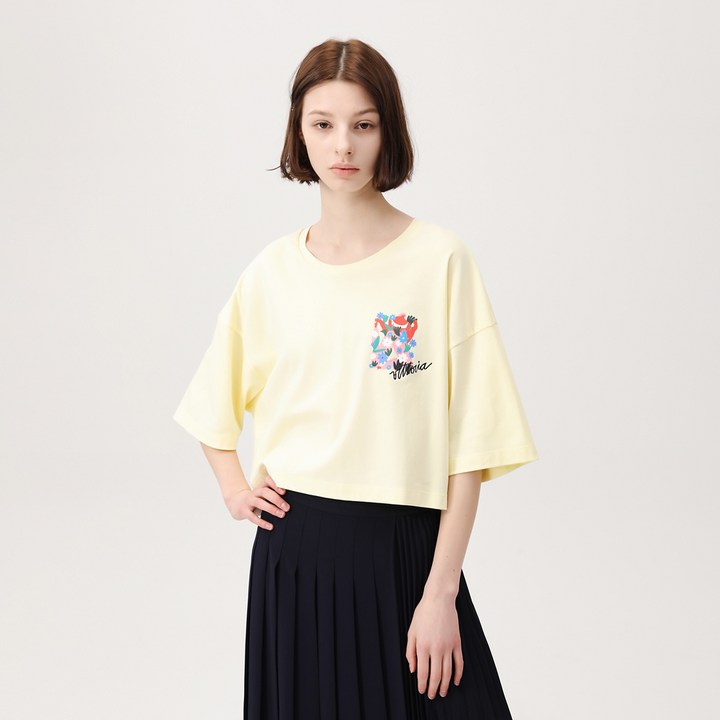 쥬시쥬디 여성용 J앰버 크롭박스 티셔츠 JVTS322T