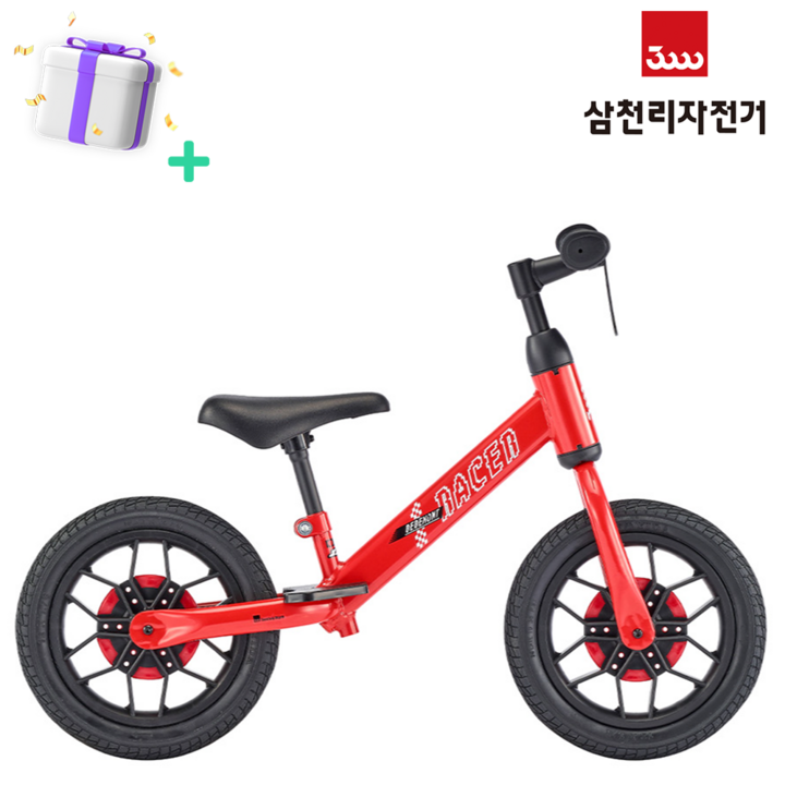 삼천리 베베몽 레이서 밸런스바이크 유아자전거 아기자전거 무페달자전거, 레드, 1개, 82.5cm