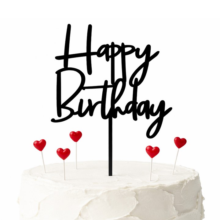 모로아 케이크 생일 토퍼 축하 기념일 장식 픽 세트