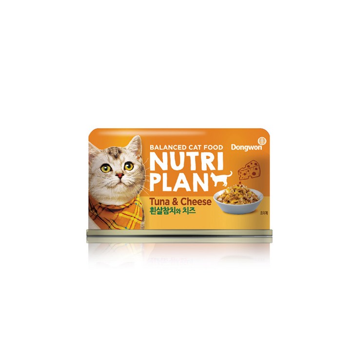 내추럴키티 뉴트리플랜 고양이캔 160 g, 흰살참치 + 치즈 혼합맛, 48개