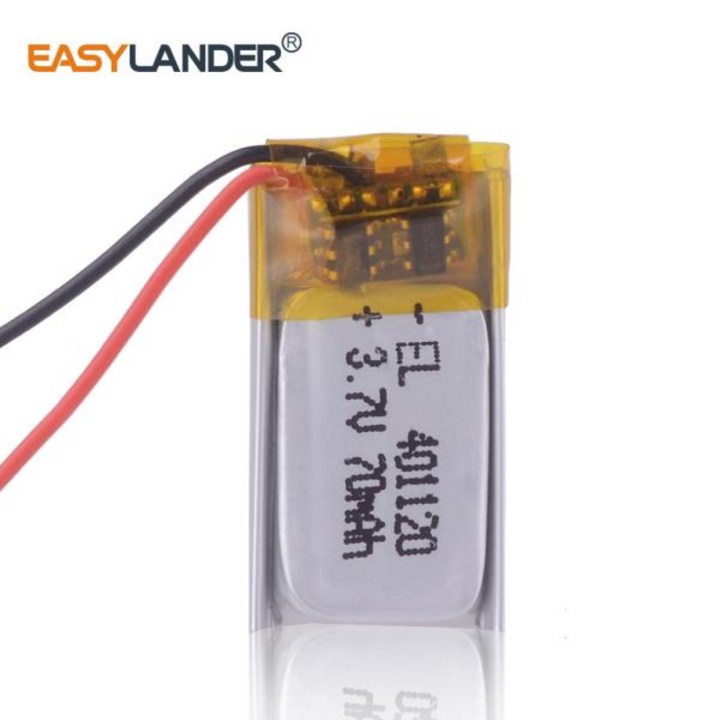 401120 리튬 이온 폴리머 배터리 3.7v 70mah Xiaomi용 셀카봉 버튼 교체 등록 기록기 Bluetooth 이어폰-mo