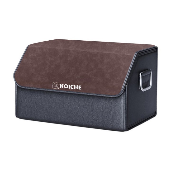코이체 고급형 공간 자유 조절 접이식 트렁크 수납함 소프트 가죽 트렁크 정리함
