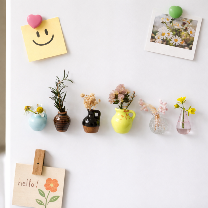 제이영스 미니 자석 꽃병 냉장고 현관문 꾸미기 6p, 혼합