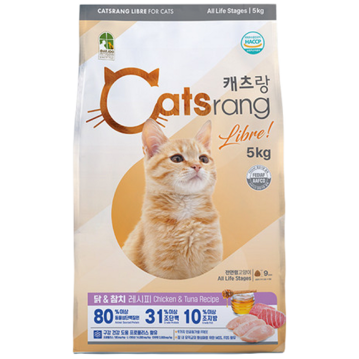 캐츠랑 전연령 고양이 건식사료, 3개, 5kg
