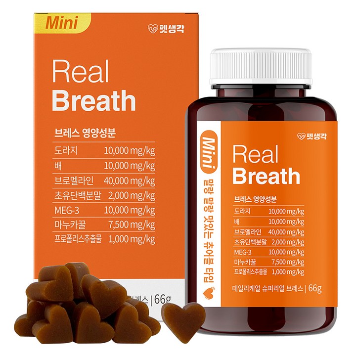 펫생각 강아지 데일리케얼 영양제, 호흡기/기관지, 66g, 1개