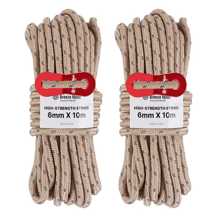 브리즈문 더 두꺼운 캠핑 고강도 PE 반사 텐트 타프 스트링 2p