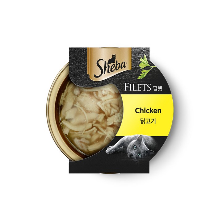 쉬바 어덜트 고양이 필렛 습식사료, 닭, 60g, 1개 쉬바 어덜트 고양이 필렛 습식사료, 닭, 60g, 1개