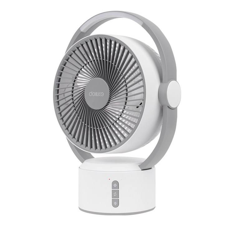 델루체 LED 충전식 무선 선풍기