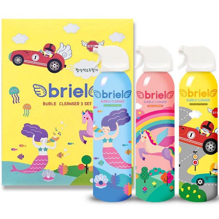 브리엘 유아용 버블 바디클렌저 복숭아향 200ml 베리향 200ml 망고향 200ml 세트