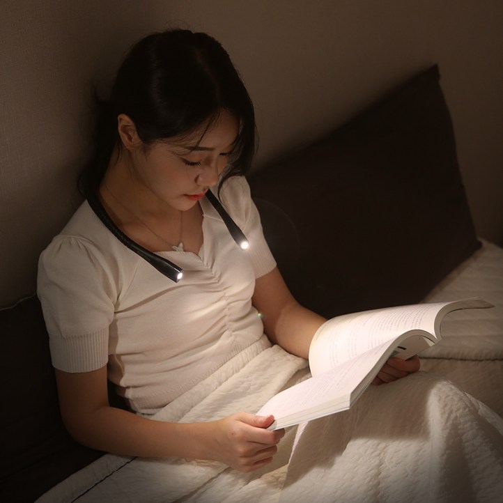 베이직기어 넥밴드 LED 북라이트 독서등 후레쉬, 블랙 베이직기어 넥밴드 LED 북라이트 독서등 후레쉬, 블랙