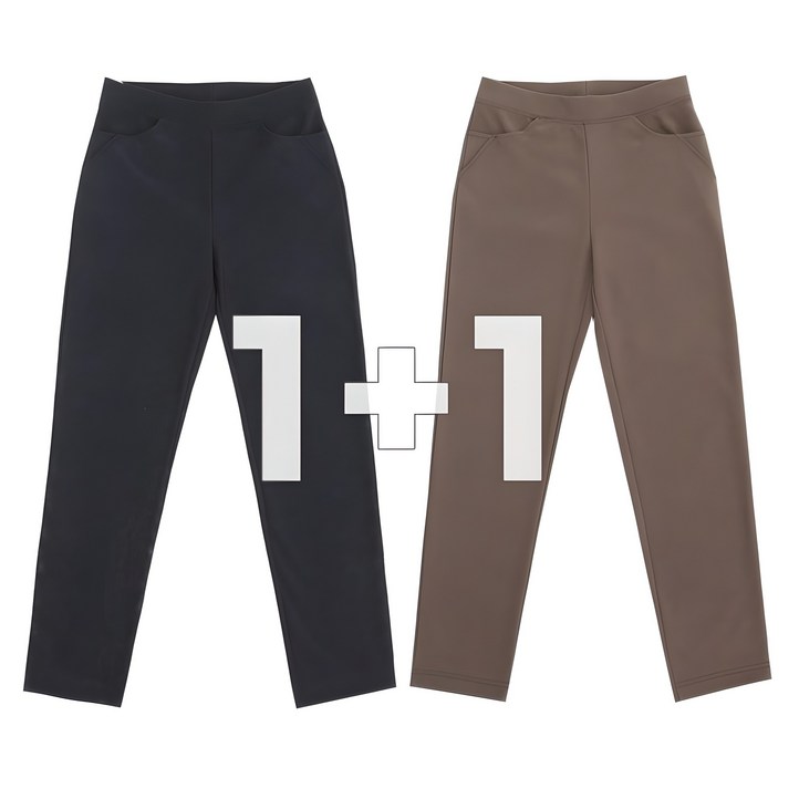 비비진 중년여성 봄가을 편안한 엄마바지 슬림 밴딩팬츠 빅사이즈 11