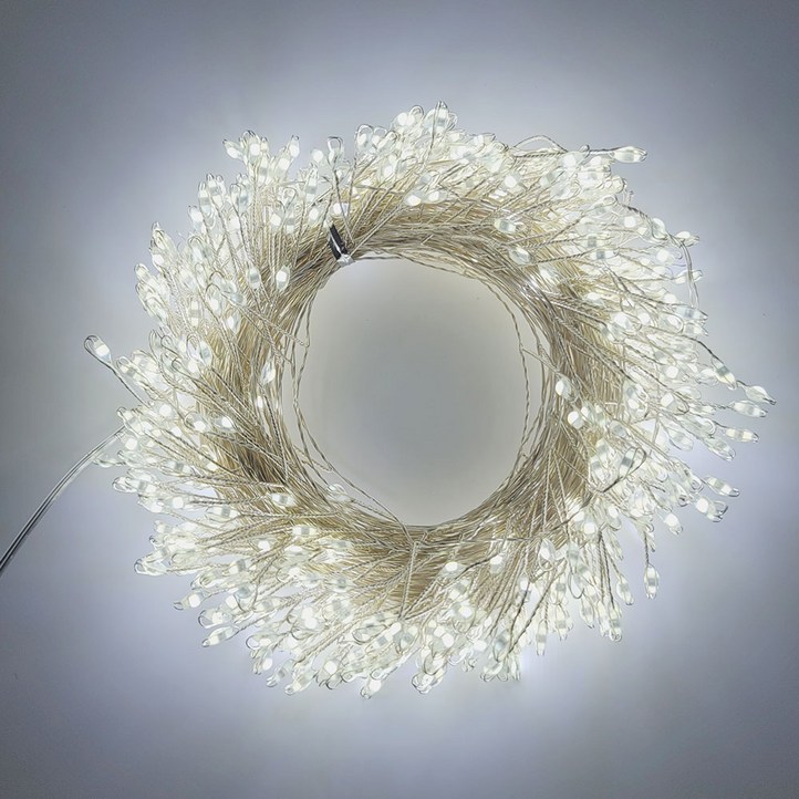 지아이비 DC24V LED 500구 큰알 폭죽와이어 크리스마스 트리 파티 무드등전원코드포함, 화이트, 1개 지아이비 DC24V LED 500구 큰알 폭죽와이어 크리스마스 트리 파티 무드등전원코드포함, 화이트, 1개