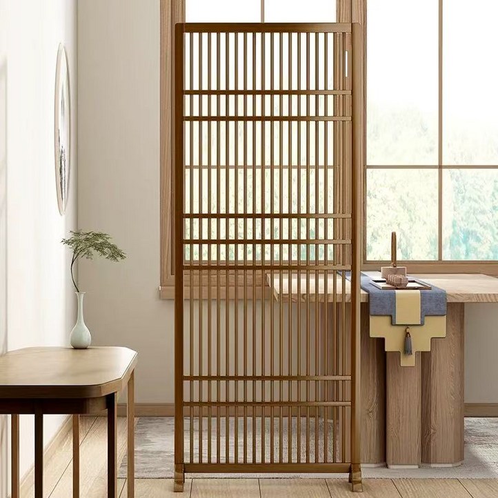 이동식 파티션 깔끔한 조립식 우드스트라이프 공간분리파티션