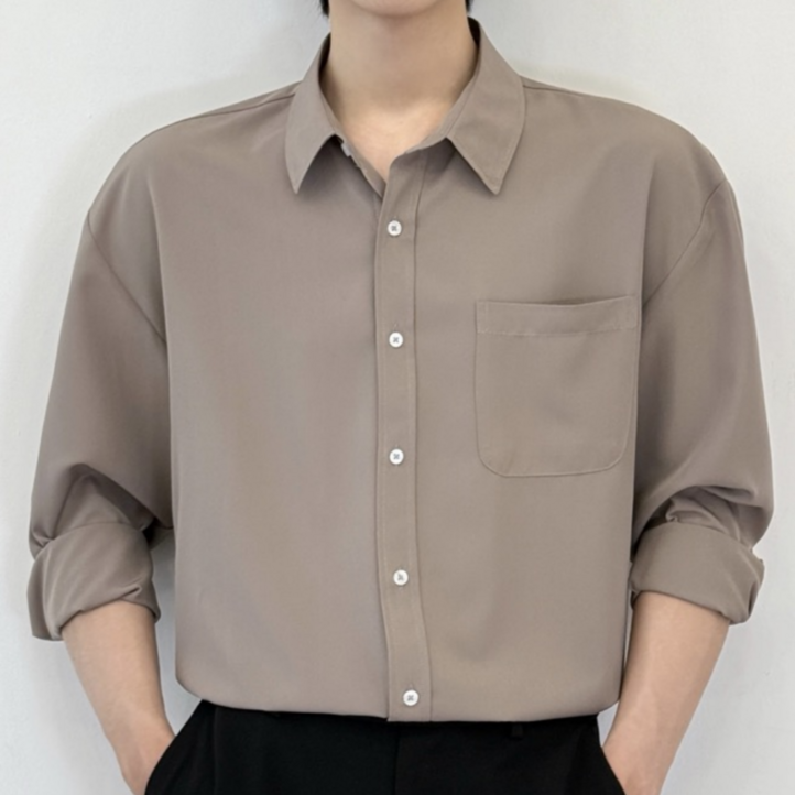 데이로아 남자 긴팔셔츠 빅사이즈 링클프리 오버핏 캐주얼남방