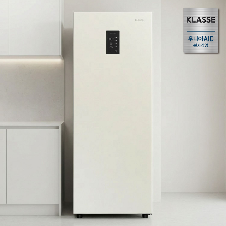 클라쎄 컨버터블 미니 스탠드형 김치냉장고 1도어 KAE112TWMEV8 메탈아이보리, KAE112TWMEV8