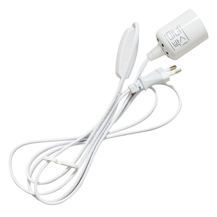 마녀박스 식물등 소켓 E26 도자기 조명 전구소켓 전등 코드 2.5m, 1개