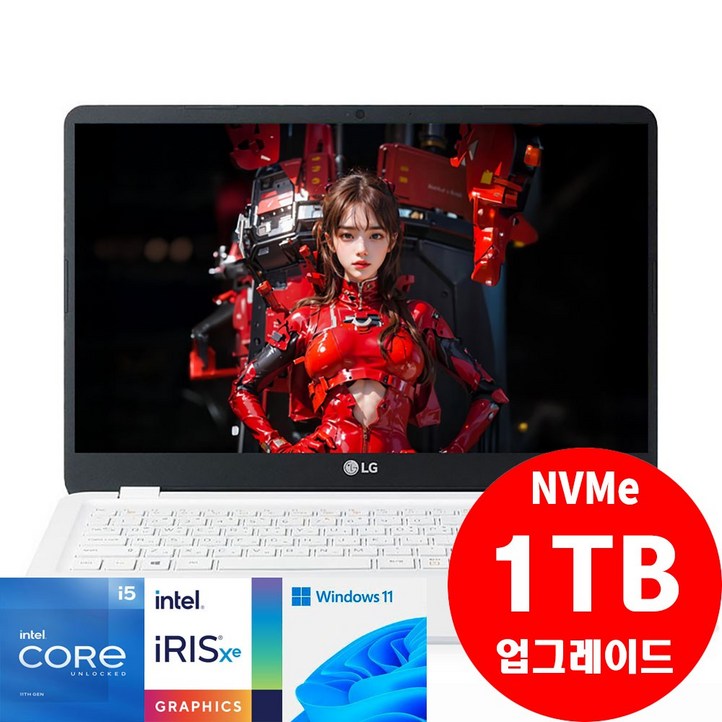 LG전자 울트라PC 15U50P i51135G716GNVMe SSD 512GBIris Xe윈11 15.6인치 FHD 고사양 노트북 SSD 무료 업그레이드, LG전자 15U50P, WIN11 Home, 16GB, 512GB, 화이트