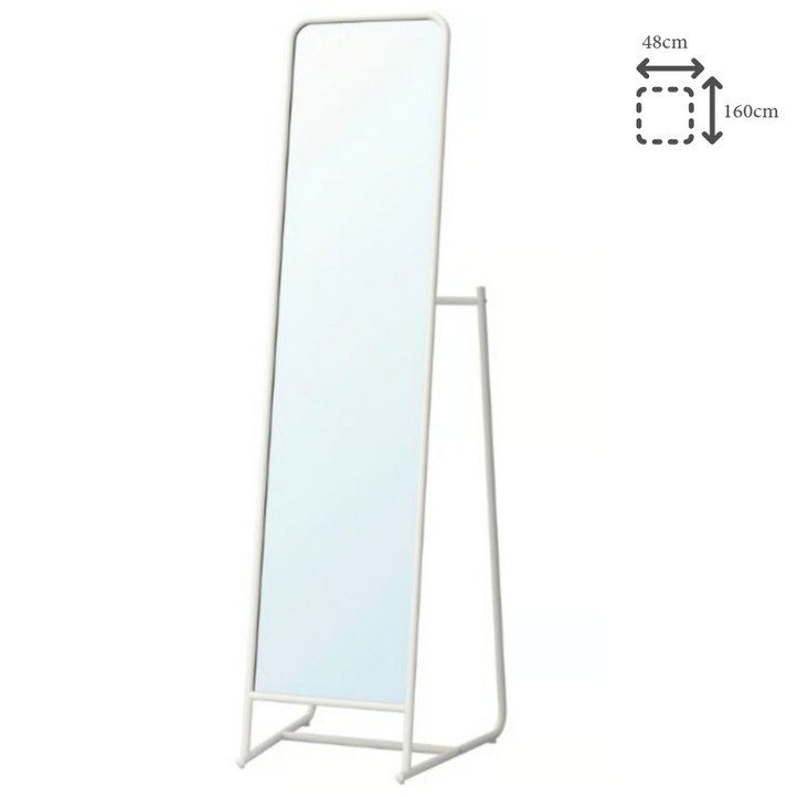 이케아 전신거울 스탠드형 거울 화이트 48×160 크나페르