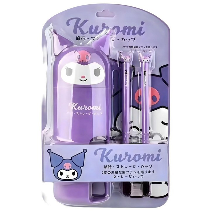 GOYES 산리오 양치컵 칫솔컵 세트 헬로키티 휴대용 칫솔 케이스