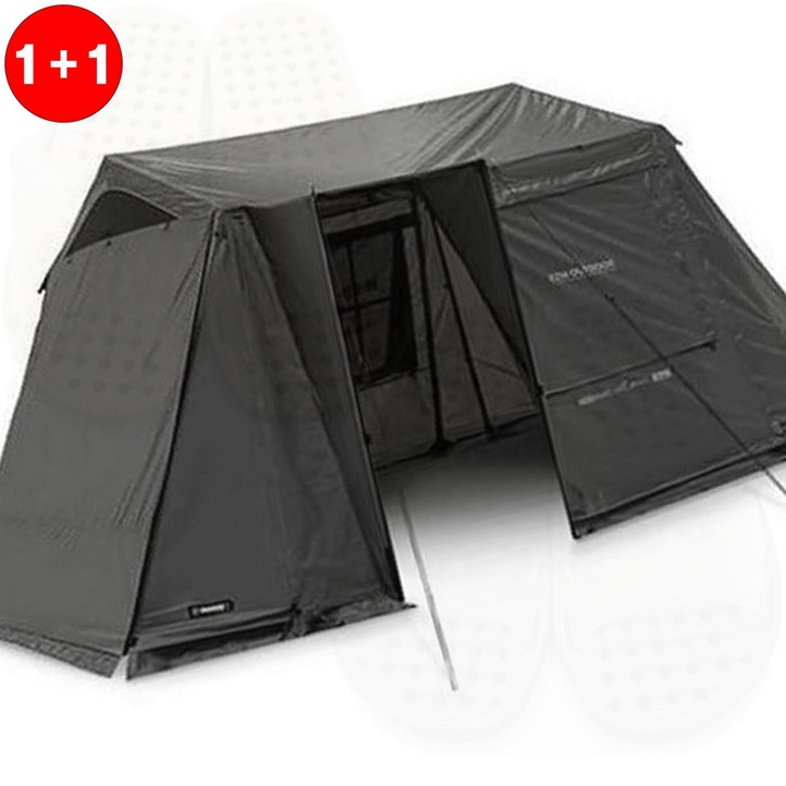 코트하우스 텐트 와일드필드 2인용 블랙 컬러 캐빈형 이너텐트 포함 오토캠핑본 상품은 11옵션으로 주문수량의 2배수량으로 배송