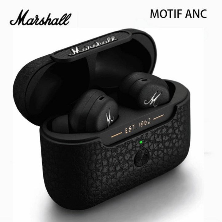 블루투스 헤드셋 MarshallMOTIF ANC True 5.2 헤드폰 액티브 노이즈 캔슬링 인이어 이어버드 방수