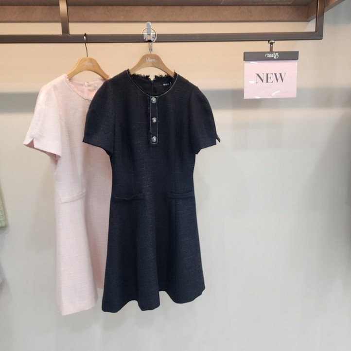 로엠 트위드 반팔 미니원피스RMOWF24S11SH 2673994