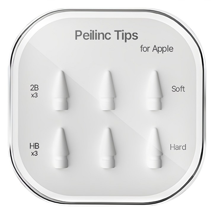 Peilinc 정품 애플펜슬 펜촉 12세대 호환 2B HB 총 6개입, 2B 3개입 HB 3개입 1BOX , 1세트