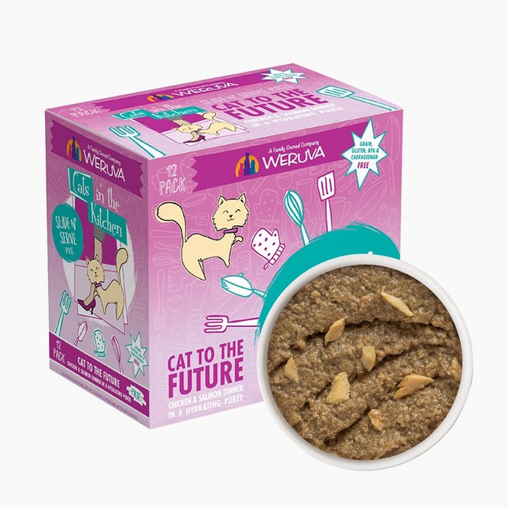 웨루바 캣츠인더키친 파테 파우치 캣 투 더 퓨처 85g 12P 치킨, 참치, 연어, 1팩, 1020g, 혼합맛