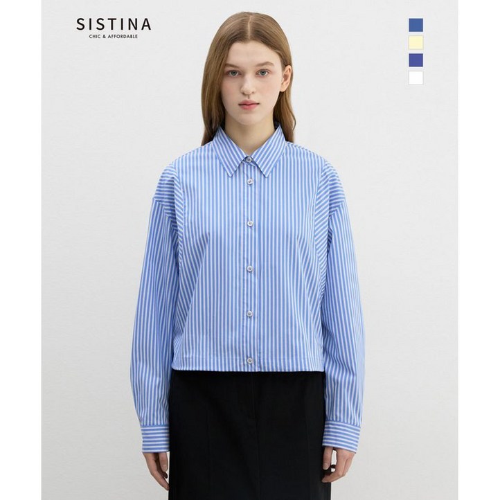 시스티나 코튼 스트링 크롭 셔츠 AWWSTP11100